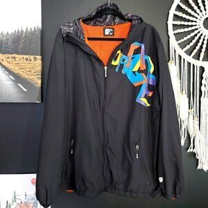 Orage GRAFFITI LOGO BLACK WINDBREAKER JACKET